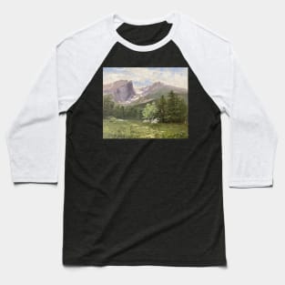 Mountains and Trees Original Art Baseball T-Shirt